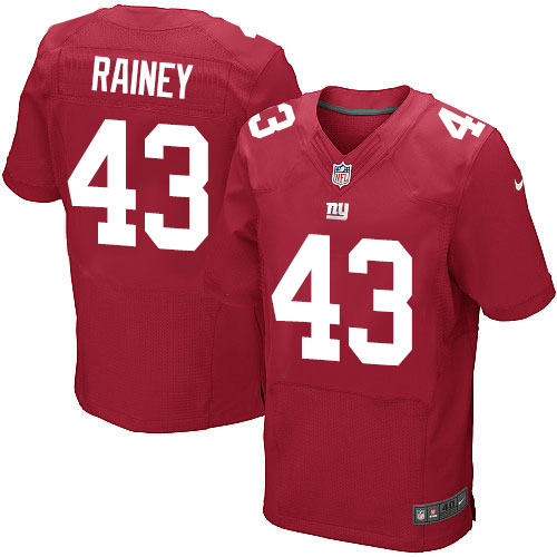 Men's Elite Bobby Rainey Nike Jersey Red Alternate - #43 NFL New York Giants